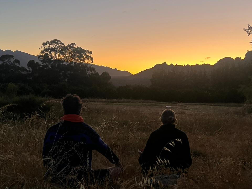 Sunset over the Cederberg Mountains during a Heartprism retreat